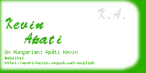 kevin apati business card